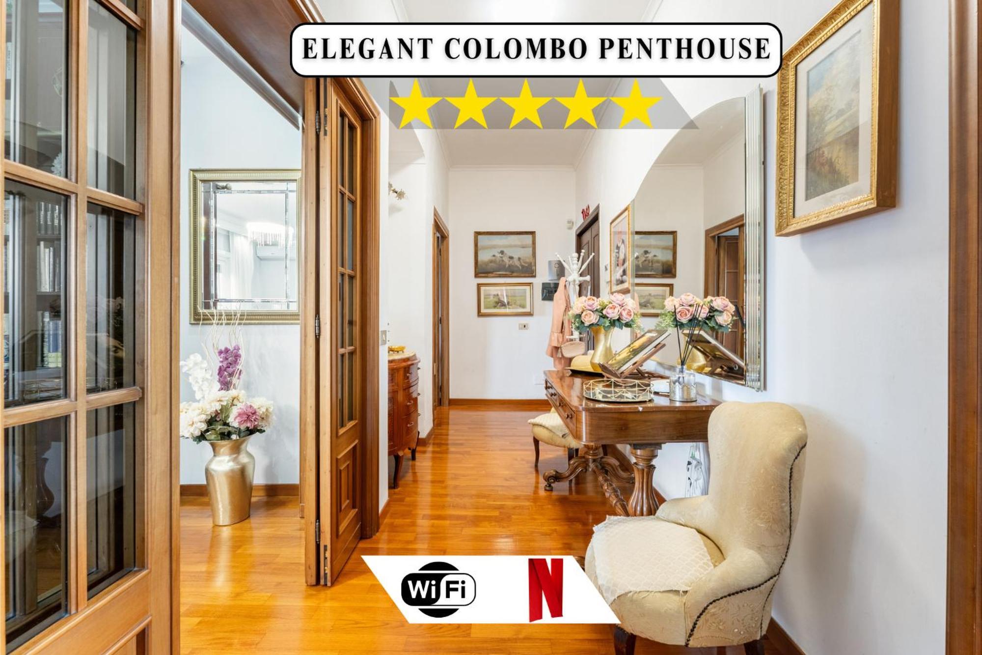 Colombo Penthouse Wi Fi Netflix Ac Roma Exterior foto